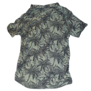 Molokai Surf Co Green Palm Tree Hawaiian Beach Short Sleeve Shirt Size Large